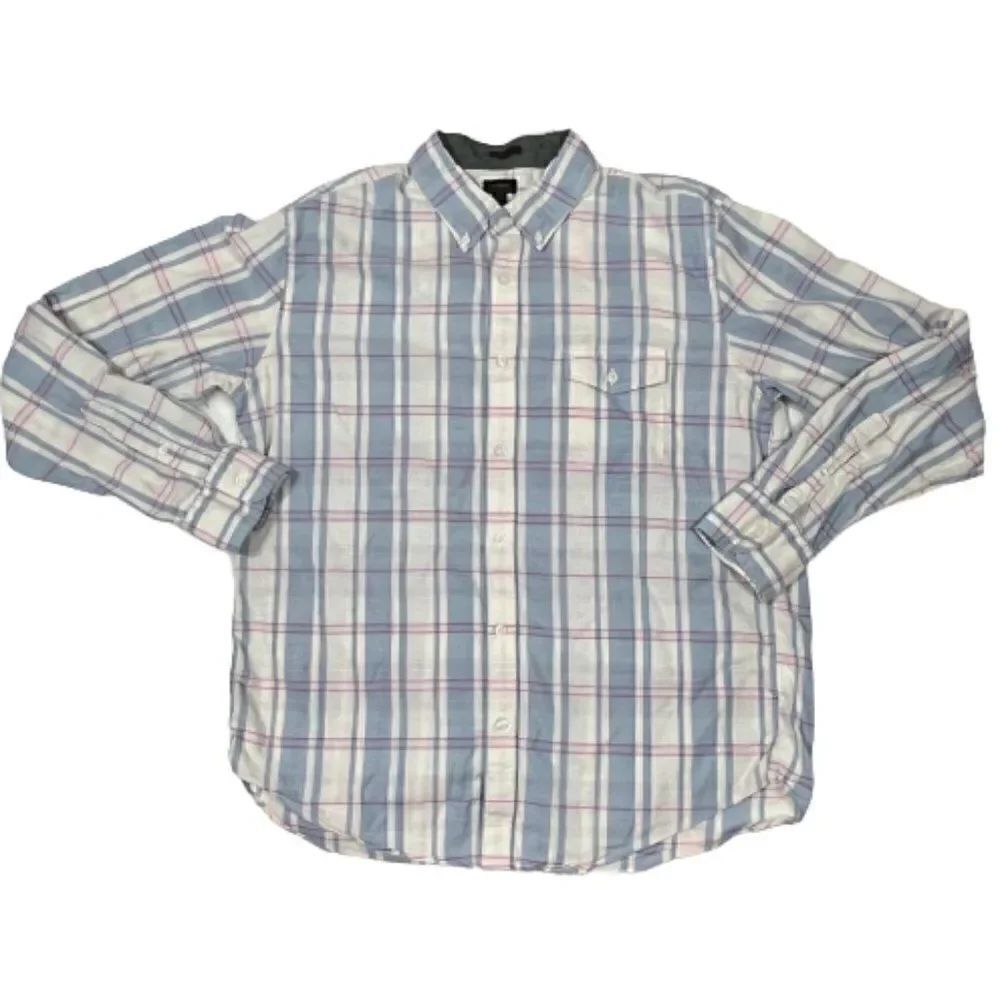 J Crew Mens Shirt XL Slim Fit Plaid Long Sleeve